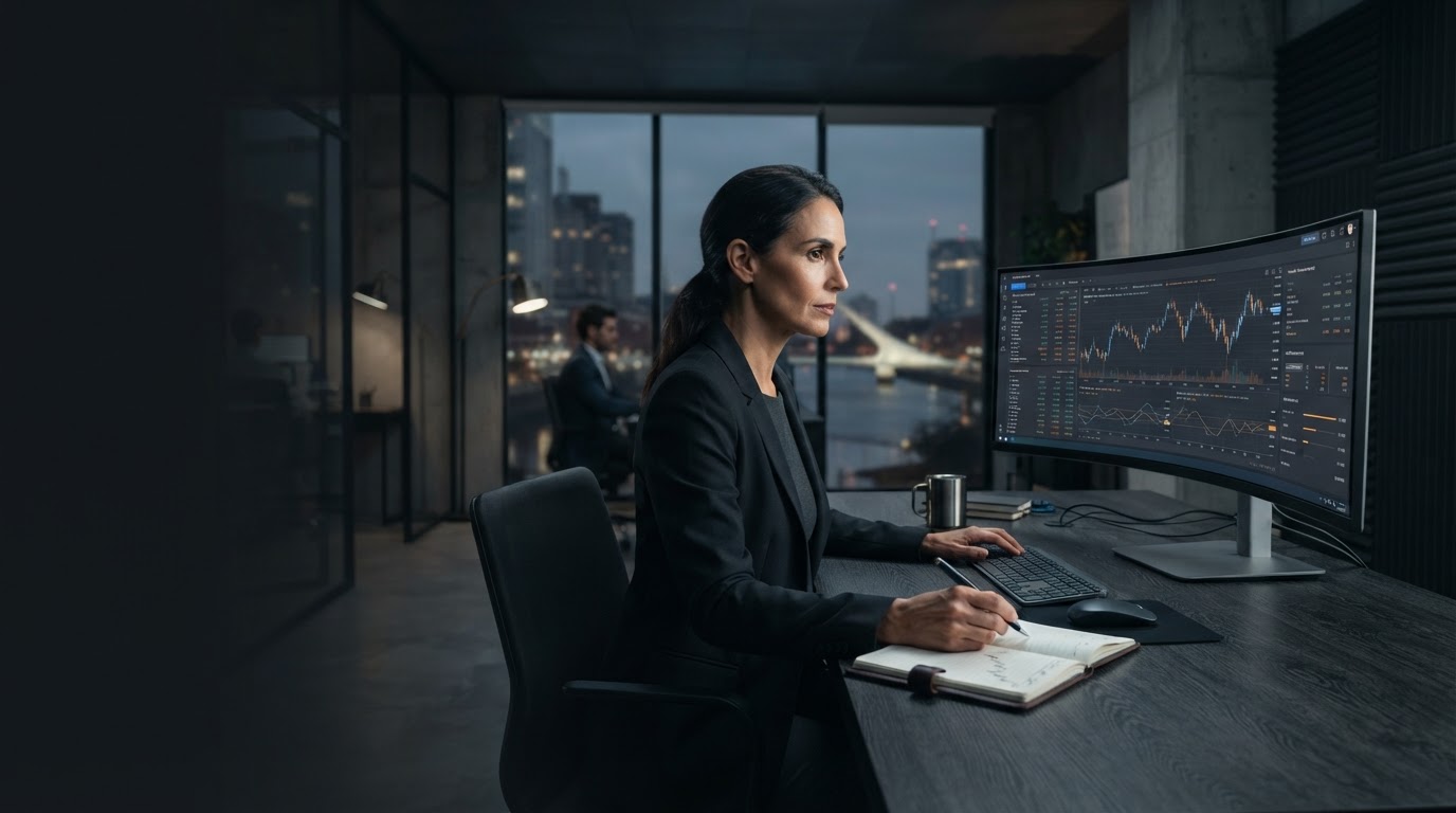 golatest panel de análisis predictivo mostrando series de datos financieros